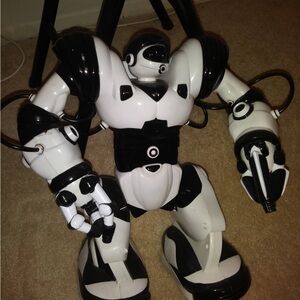 Black and White Robot Toy